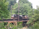 NS 9573 under what is left of the catenaries from the Virginian era